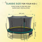 SkyBound 14 FT 12 FT 10FT 8FT 6FT Springless Trampoline for Kids and Adults - Recreational Trampolines with AntiRust Coating - Bungee Cords Outdoor Trampoline for Kids - No-Gap Design Zipper System