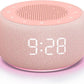 Buffbee Sound Machine & Alarm Clock 2-in-1-0-100% Display Dimmer, Under Light, Sleep Timer, Precise 30-Level Volume Control White Noise Machine