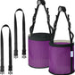 Horse Feed Bag 2 Pcs, Mesh Feed Bags for Horses, Muzzle Feedbag for Feeding Grain, Anti-Spill Design Feeder, Soft Neck Pad Nose Pad, Universal Fit (Purple, Pack of 2)
