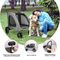 Large Dog Travel Stroller with 4 Heavy Duty Wheels Pet Stroller with Adjustable Handle - Double Doggie Capacity Jogger Wagon with Back Front Door for Small Medium Large Dogs (Dark Light Gray)