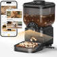 Automatic Pet Feeder for Cat and Dog - 6L Auto Cats Food Dispenser with Camera - WiFi App Control Smart Feeders with Timed - Dogs Feeding Station with 15-Day Battery Life After Power Off
