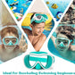 Kids Swim Goggles with Nose Cover, Anti-Leak Swim Mask with Elastic Fabric Strap, UV Protection Swimming Goggles for Kids