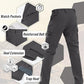 TACVASEN Men's Winter Pants 9 Pockets Fleece Snow Hiking Pants Water-Resistant Warm Softshell Thick Tactical Pants
