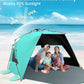 OutdoorMaster Beach Tent with Blackout Shelter Technology, Portable Beach Shade Sun Shelter Canopy for 4-6 Person with UPF 50+ UV Protection, Easy Setup Pop Up Tent Family Size