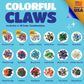 Soft Claws Cat Nail Caps for Large Cats – (40 Caps, Summer - Blue & Red) - Veterinarian-Developed | Protects Furniture & Skin - Easy to Apply, Long-Lasting Anti-Scratch Soft Cat Claw Covers