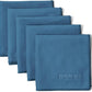 Pocket-Sized Sweat Towels - The Original Sweat Absorbing Handkerchiefs - Quick-Dry Microfiber Sweat Rags for Face, Hands, & Body - Men & Women - Gym, Sports, and Work (Blue: 5 Pack)