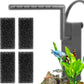 FEDOUR Submersible Aquarium Internal Filter, Filter with Water Pump for Fish Tank up to 35 Gallon (Sponge 4pcs for 8W)