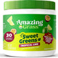 Amazing Grass Sweet Greens and Superfoods Powder for Digestive Health, Greens Powder, Digestive Enzymes, Probiotics, Spirulina, Chlorella, Tropical Lime, 30 Servings