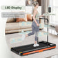 Walking Pad, Under Desk Treadmill for Home, Portable Treadmill 300 lbs Capacity (Orange-Handrail New)