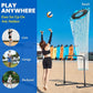 Volleyball Setter Training Net，Height & Angle Adjustable Volley Ball Training Equipment with Steel Frame，Stable Base for Indoor and Outdoor，Volleyball Spike Trainer for Setting,Serving,Spiking