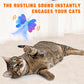 JXFUKAL Cat Feather Toy Refills, 4Pcs Simulation Butterfly Dragonfly Glitter Piece Feather Cat Lures Wand Attachment Replacement for Kitty Kitten Indoor Cats Accessories