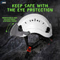 AOLAMEGS Construction Safety Hard Hat - ANSI Z89.1 Approved Safety Helmet with Visor & 50pcs Hard Hat Stickers Sliding Vented Hardhat for Men Women Adults Industrial Workwear Outdoor (Smoke Visor)