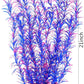 JIHAQUA Aquarium Decor Plastic Plants Extra Large 21 Inches Artificial Fish Tank Plants Tall Fish Tank Decorations (Purple 2pcs)