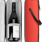 Single Wine Gift Tote Bag, Hard Shell Protector Bags Insulated Cooler Bag Champagne Bottle Gift Box, Portable Wine Carrier for Travel, Picnic, Beach, BYOB, Restaurant (Tangerine)