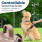 Funfox Dog Harness No Pull, Adjustable Pet Vest Harness, Super Soft Material with Vertical Handle Easy Control, Reflective Night Walking, 2 Leash Clips for Large Dogs, Brown, L
