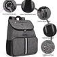 BAGLHER丨Dog Travel Bag, Airline Approved Pet Supplies Backpack, Dog Travel Backpack Accessories Set with 2 Silicone Collapsible Bowls and 2 Food Baskets, Gray