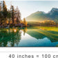 Beautiful Lake Mountain Range Sunrise Sunset Landscape Canvas Wall Art for Living Room, Autumn Forest National Park Scenery, Nature Scenic Picture Print Artwork Painting Decor,Inner Frame 20x40