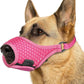 LUCKYPAW Soft Muzzle for Medium Large Sized Dogs Beagle Labrador German Shepherd, Dog Muzzle to Prevent Biting Chewing, Adjustable Breathable Mouth Guard for Grooming Walking Training(Hot Pink, L)