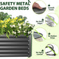 A ANLEOLIFE 6X3X1.5 ft Galvanized Raised Garden Beds Outdoor, Rectangular Metal Planter Box for Planting Vegetables Flowers Herb, Anti-Rust & Easy-Setup, Quartz Grey