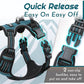 Eagloo Dog Harness Large Breed, No Pull Service Vest with Reflective Strips and Control Handle, Adjustable and Comfortable for Easy Walking, No Choke Pet Harness with 2 Metal Rings, Dark Green, XL