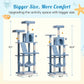 MWPO Ocean-Themed Cat Tree, 70.1-Inch Multi-Level Tall Tower for Indoor Cats, Plush Cat Condo with Big Padded Perches, Sisal-Covered Scratching Posts, Hammock, Toys for Kittens, Blue