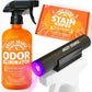 ANGRY ORANGE Pet Odor Eliminator Kit for Dog Urine - Citrus - 24 oz + UV Flashlight
