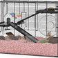 3-Tier Glass Hamster Tank, Large Hamster Cage Habitat with 11inch Big Running Wheel for Rat, Mouse, Gerbil, Syrian Hamster, 590 SQ INCHES
