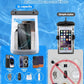 Large Waterproof Phone Pouch - [Oversized] [Floating] Waterproof Pouch for iPhone Galaxy Google and More, IPX8 Waterproof Dry Bag for Beach Vacation Belongings Black
