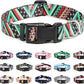 Mercano Adjustable Dog Collar - Special Design Patterns, Soft Nylon Comfortable Durable Pet Collar for Small Medium Large Dogs (L, Ethnic Green)