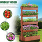 SUNYRISY 5 Tiers Vertical Wooden Raised Garden Bed Outdoor, Freestanding Garden Planter Box Stand for Planting Herbs Flowers Vegetables Outdoor Gardening