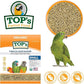 TOP's Parrot Food Bird Pellets for Small Hookbills - Non-GMO, Peanut Soy & Corn Free, USDA Organic Certified - 25 lb Bag