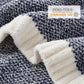 Snuggle Sac Heather Navy Twin Size Blankets, Super Soft Microfiber, Warm Cozy Knit Fuzzy Plush Blankets for Sofa, Bed, Living Room, Navy, 60x80 inches