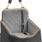 Dog Car Seat for Small Dogs - Puppy Car Seat with Safety Strap & Waterproof Padding, Portable Pet Carrier for Cars, Trucks & SUVs, Comfortable Elevated Bed for Pets Up to 35lbs (Black/Grey)