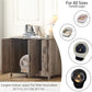 Cat Litter Robot Enclosure, Automatic Litter Box Enclosure for Litter Robot 3/4,Cat-Exclusive entrace for Dog Proof and Fun,Charging Station for cat Litter Cabinet,Litter Collector and Lock,Grey