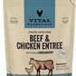 Vital Essentials Freeze Dried Raw Cat Food, Beef & Chicken Mini Patties Entree, 3.75 oz