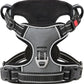 Timos Dog Harness Large Sized, No Pull with Neck Lockable Snap,No Choke Front Clip Dog Reflective Harness,Adjustable Metal Rings 3 Buckles,Easy Control Handle for Large Dogs Gray L