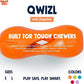 West Paw Zogoflex Qwizl Interactive Treat Dispensing Dog Puzzle Treat Toy for Dogs, 100% Guaranteed Tough, It Floats!, Made in USA, Large, Tangerine