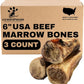 Beef Bone Marrow Dog Treats - Long Lasting Dog Bones for Aggressive Chewers - All-Natural Marrows Treats for Dogs - High-Protein Marrow Bones for Dogs Small, Medium, Large & Extra Large