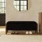 Storage Ottoman Bench, End of Bed Bench for Bedroom, 47" Boucle Upholstered Entryway Shoe Seat Benchs, Holds up to 660 lb Storage Ottoman, Padded Blanket Chest Stool Foot Rest for Living Room Black