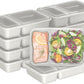 Bentgo 20-Piece Lightweight, Durable, Reusable BPA-Free 2-Compartment Containers - Microwave, Freezer, Dishwasher Safe - Whisper Gray