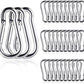 Small Carabiner Clip, 30pcs 1.57inch Mini Carabiners Clips, M4 Stainless Steel Spring Snap Hook Heavy Duty, Locking Carribenares for Climbing Hiking Camping Fishing