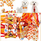 22pcs Fall Dog Bow Tie, Adjustable Bowtie Collar Attachment for Small Medium Pets, Bulk Neckties Set for Thanksgiving Day,Autumn Pet Supplies Charms Hair Costume Accessories(Maple Leaf, Pumpkin)