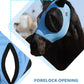 Harrison Howard Horse Fly Mask with Forelock Opening Stretch Breathable and Comfortable for Horses UV -Protection Ice Blue L