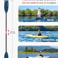 Angler Kayak Paddle with Fiberglass Shaft and Plastic Blade, Floating Adjustable Fihsing Kayak Oar, 220-240 cm/86-94", 240-260 cm/94-102", 260-280 cm/102-110"