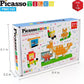PicassoTiles 103 Pieces 1" Magnetic Toy Building Block Cubes Building Block, 3D Cube Construction Cubes Magnet Sensory Toys Gifts Educational with Free Idea Book for Kid, Boy, Girl & Toddler PMC103