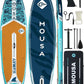 MOUSA 10‘8/11'×35" Extra Wide Inflatable Stand Up Paddle Board, Stable Paddleboard SUP for 2 People/Family, Anti-Slip Full EVA Deck, 3 Handles, 100L Backpack, All-Round Sup Board, Big Fin