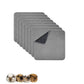 Guinea Pig Cage Liner, 8 Pack - Washable, Reusable, Leakproof Fleece Bedding Pads for Small Animals with Anti-Slip Bottom - for C&C 12''X12'' Area, Gray