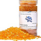 TWINKLING High Luster Fire Glass Gravel Stone Glitter,Broken Glass,Fire Gems Chips,Crushed Glass for Fire Pit Crafts Resin Art Aquarium Garden Decoration,3-6mm,1-Pound Jar (Orange Yellow)