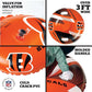 NFL Snow Tube, Heavy Duty Inflatable Sled for Tubing, Fun Winter Toys for Kids & Adults, Football Gifts for Boys - Cincinnati Bengals