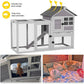Aivituvin Rabbit Hutch Indoor Bunny Cage Outdoor with Run Chicken Coop Guinea Pig House with Waterproof Asphalt Roof,No Leakage Pull Out Tray